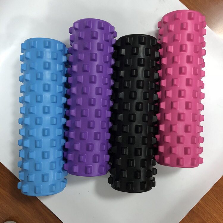 恋伽 45cm瑜伽柱泡沫轴空心狼牙深度按摩肌肉放松按摩棒瑜伽轴