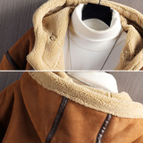 展架挂拍加厚棉衣羊羔毛皮毛一体羊羔绒棉服男A087-A815-P145，男装棉衣，电商A087