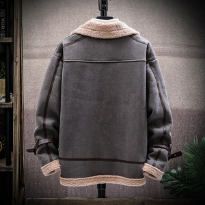 展架挂拍冬装羊羔毛男外套皮毛一体保暖加厚棉衣A087-A801-P145图片