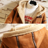 砖墙挂拍加厚棉衣羊羔毛皮毛一体羊羔绒棉服男A087-A815-P145，男装棉衣，电商A087
