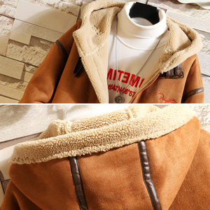 砖墙挂拍加厚棉衣羊羔毛皮毛一体羊羔绒棉服男A087-A815-P145图片
