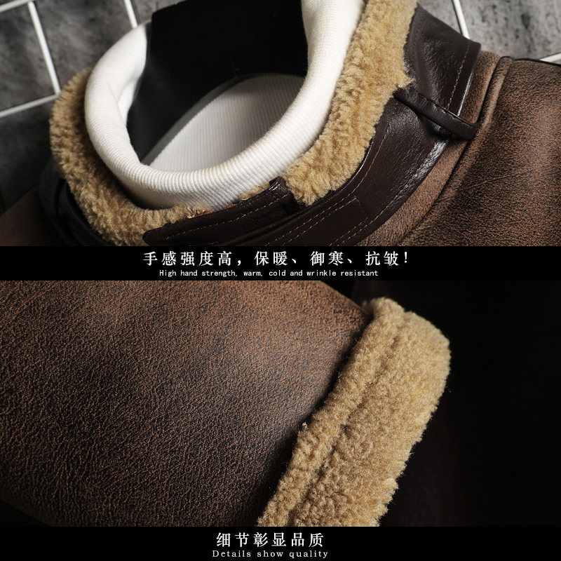 网格挂拍冬季皮毛一体加绒加厚夹克男外套潮A087-PY318-P245,男装夹克,电商A087