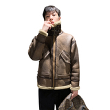 酒店风冬季新款皮毛一体加绒加厚男装外套A087-PY312-P245，女装短外套，电商A087