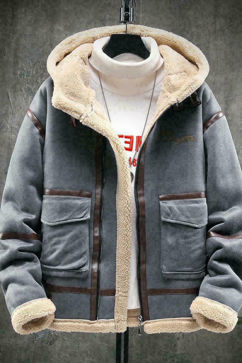 展架挂拍加厚棉衣羊羔毛皮毛一体羊羔绒棉服男A087-A815-P145,男装棉衣,电商A087