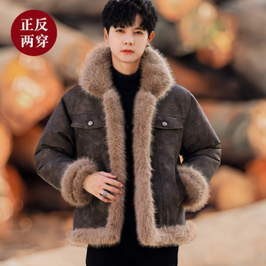 冬季保暖外套皮毛一体大毛领翻领绒夹克A087-PM352-P245  控368图片