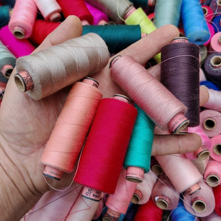 进口AMANN缝纫线涤纶制衣细线手缝线Tkt120纯涤制衣高强线