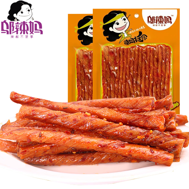 邬辣妈麻辣豆卷酒鬼豆筋70g湖南特产香辣味豆腐干辣条解馋零食品