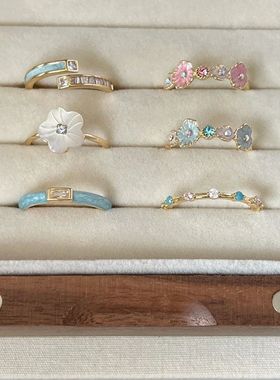 超显白!春天氛围感系列戒指女款轻奢ins小众设计高级食指戒指环