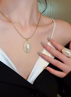 巴洛克珍珠项链女2023年新款潮轻奢小众高级感复古夸张秋夏季衣链