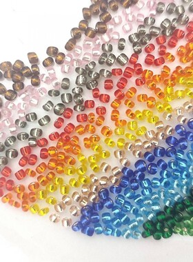 玻璃米珠diy手工串手链流苏材料
