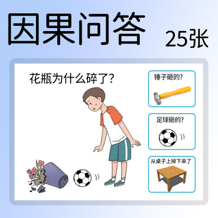 情绪心智因果关系卡片 逻辑思维认知理解自闭症发育迟缓康复 教具