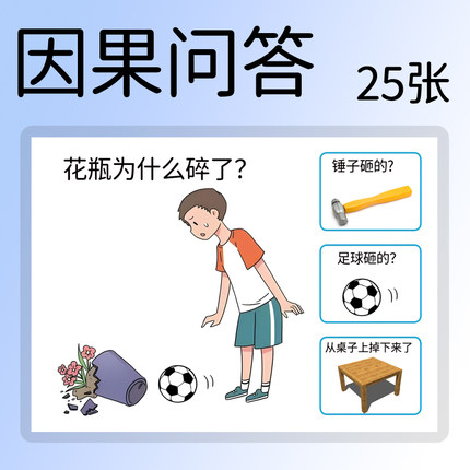 情绪心智因果关系卡片 逻辑思维认知理解自闭症发育迟缓康复 教具
