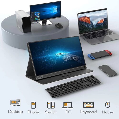 ZEUSLAP 15.6寸HDR大屏hdmi超薄P15BT触摸便携显示器1080P switch