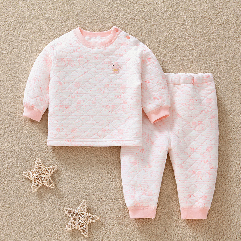 宝宝纯棉保暖内衣套装新生婴儿加厚秋衣秋裤男童女童棉毛衫秋冬装