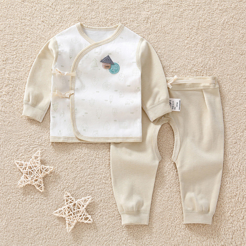新生儿和尚服秋冬婴儿纯棉绑带内衣套装初生宝宝彩棉衣服全棉秋装