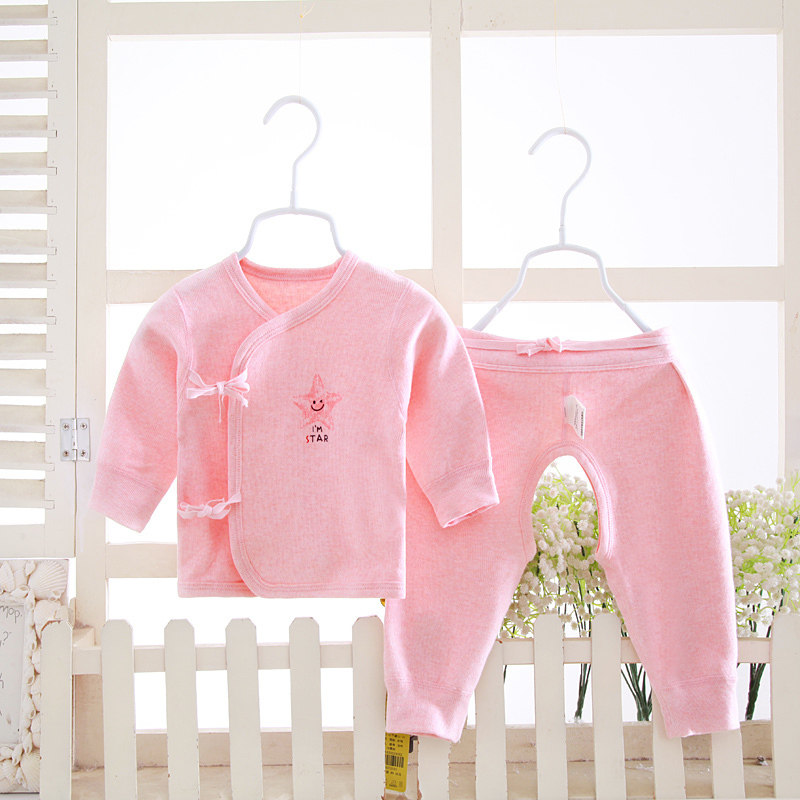 秋冬季哈米奇新生婴儿秋衣服初生宝宝和尚服无骨纯棉打底内衣套装