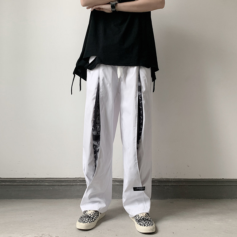 日系潮牌街头潮流宽松腰果花休闲长裤子vibe风,男装休闲裤,星座308B-2