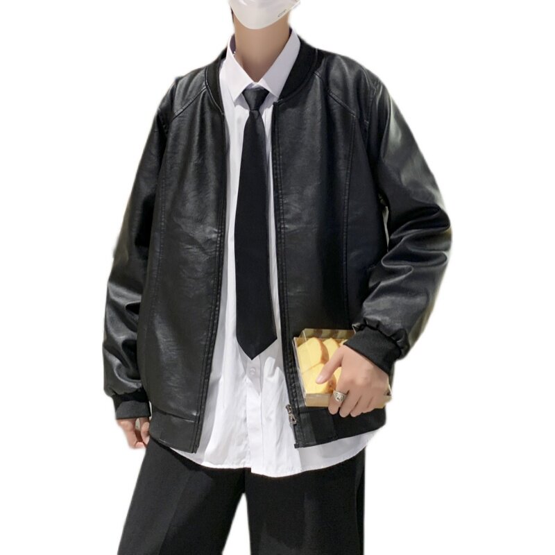 皮衣男春秋冬新款潮休闲夹克衫宽松机车服外套JK06-P60,男装夹克,星座308B-2