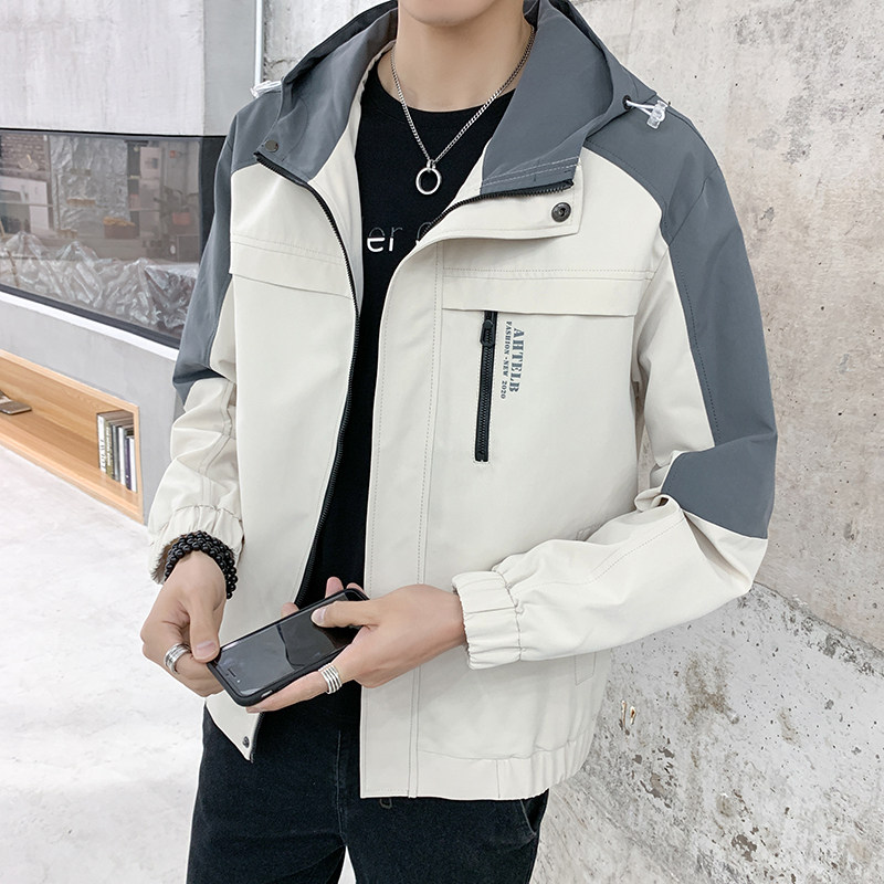 外套男士春秋季2021新款韩版工装休闲夹克上衣J,男装夹克,星座308B-2