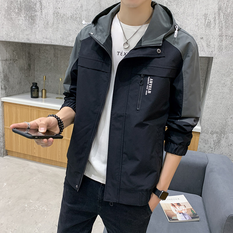 外套男士2023秋季新款休闲工装上衣服男装夹克JK2117-P68 加绒P78图片