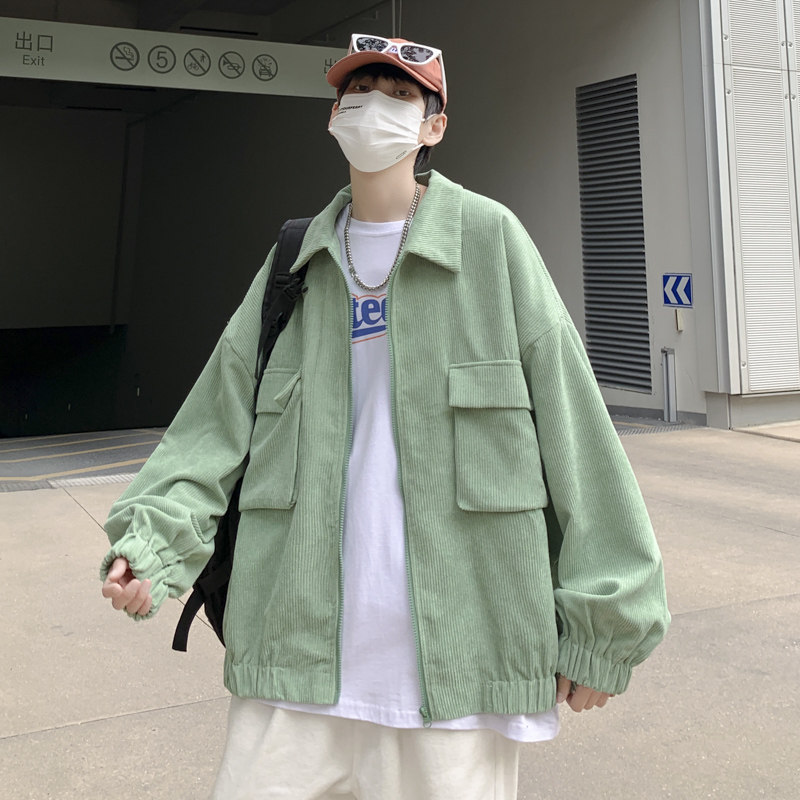 外套男2023年新款短款灯芯绒棒球服日系工装上衣百搭JK0248-P60,男装夹克,星座308B-2