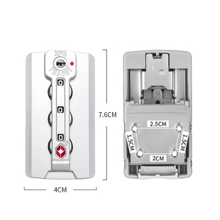 S051#旅行箱密码锁配件TSA007锁扣更换拉杆箱通关锁XFG海关锁修理