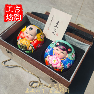 中国无锡惠山泥人  大师作品 花开富贵招财聚宝 送精美礼盒礼袋