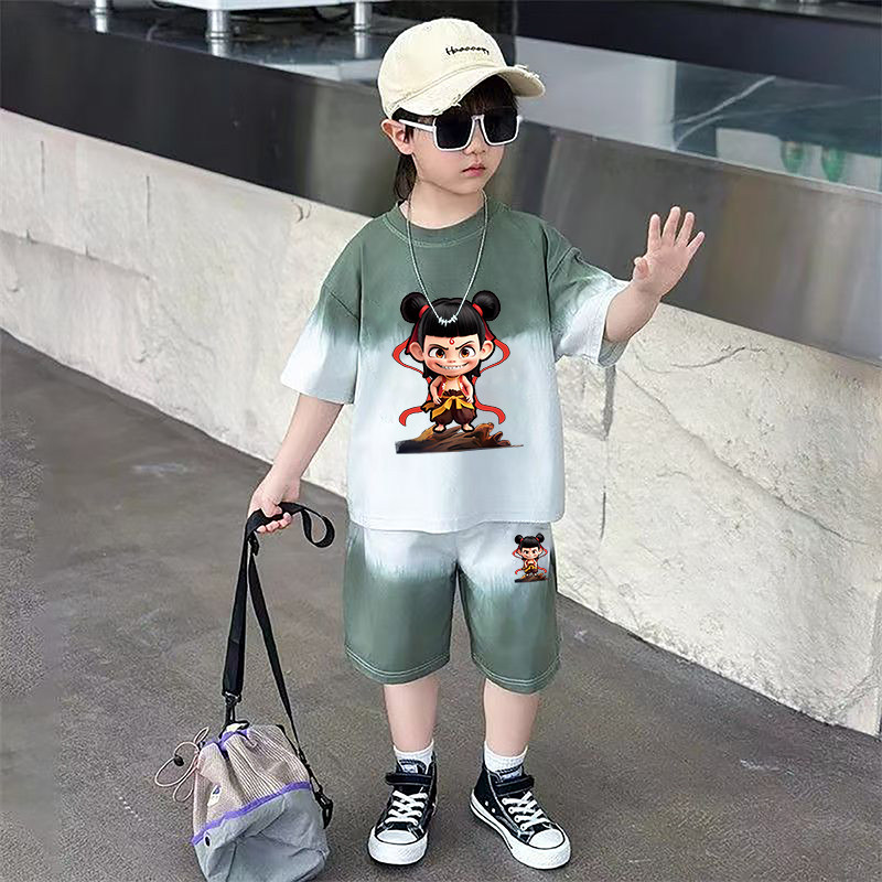 俏乐欣哪吒男童套装夏季新款