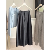 女高腰宽松百搭休闲弯刀裤 2026春季 天丝棉碎花阔腿裤 韩版 子潮 新款