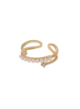 轻奢日系女彩金优雅ins可调戒指