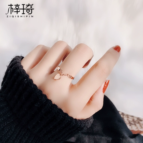 Брендовое кольцо из нержавеющей стали, японские и корейские, на указательный палец, простой и элегантный дизайн, популярно в интернете