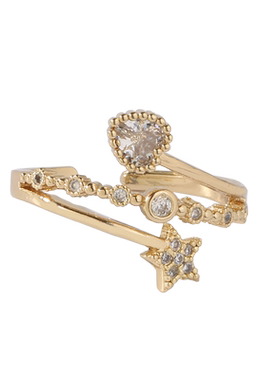 轻奢爱心女小众新潮玫瑰金戒指