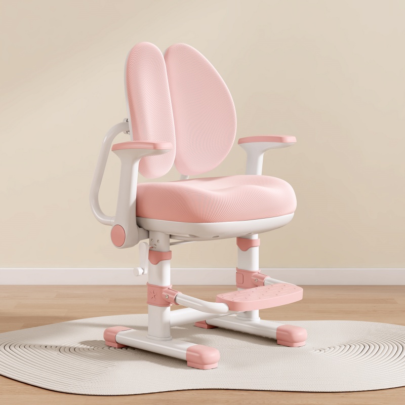 手摇升降靠背可前后调节学习椅