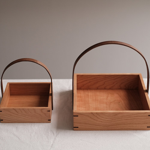 日常樱桃木实木桌面收纳