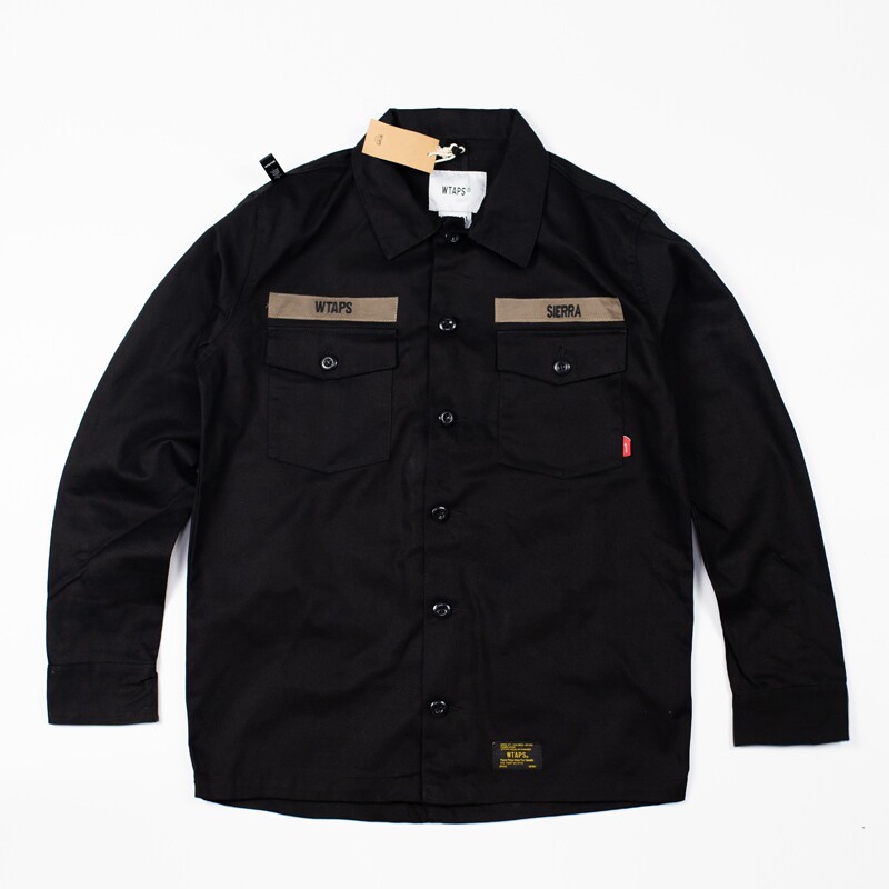 WTAPS 军事风 斜纹布 日系工装两袋衬衫夹克外套男