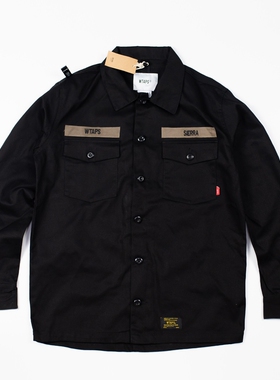 WTAPS 军事风 斜纹布 日系工装两袋衬衫夹克外套男
