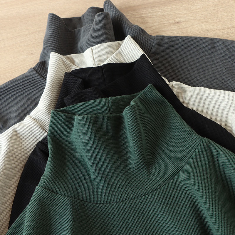 翻领纯棉上衣简约休闲高领打底衫