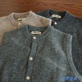 无袖 毛衣老钱风宽松开衫 马甲针织衫 含7%羊毛男士 披肩外套时尚 休闲