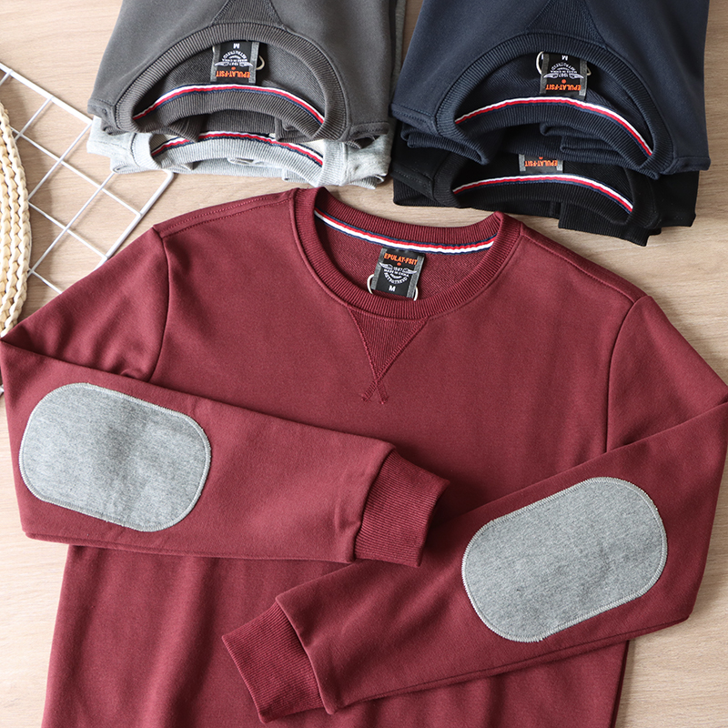 毛圈棉男装日单复古纯色外套卫衣