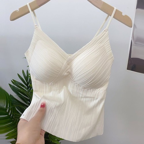 夏季新款法式v领小吊带