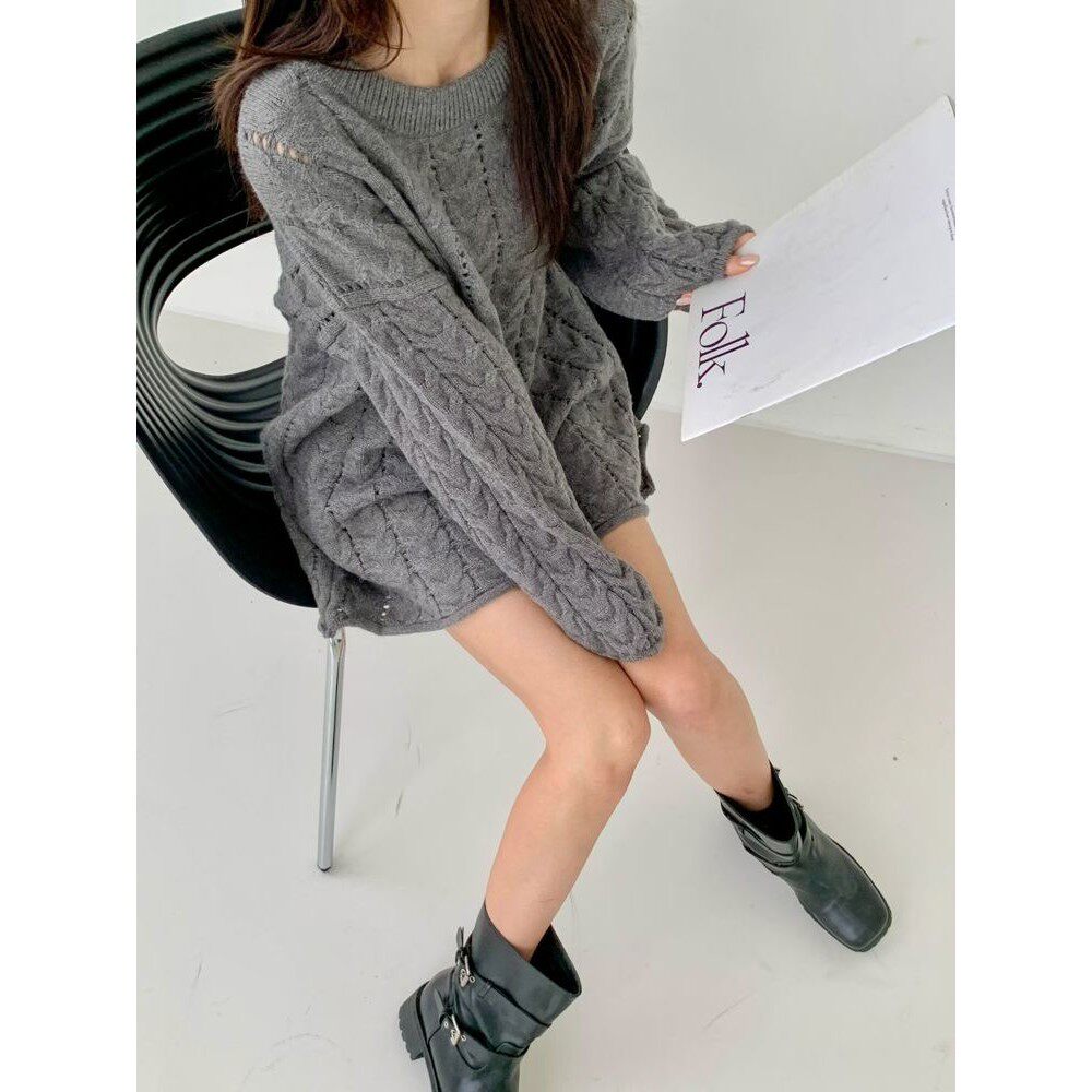 九1208韩国东大门连衣裙区avec-8723083秋季洋气通勤复古纯色流行