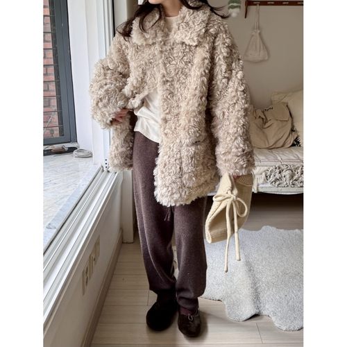 八1211韩国东大门运动瑜伽外套短款大衣两面穿区4534257纯色知性