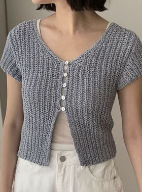 六0531韩国正品s-eame841 针织衫区洋气纯色大气正品流行夏款时尚