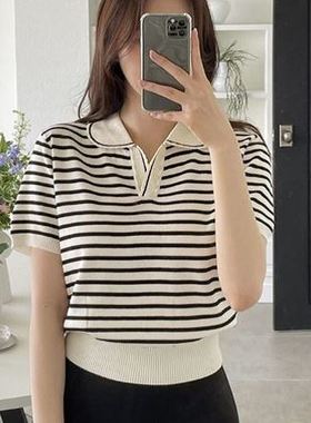 六0531韩国正品iammari-16532 针织衫区精致纯色优雅正品新潮夏款