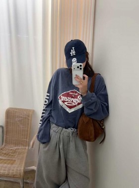 九1024韩国东大门t恤区DeVENTI-8678119浪漫秋季时装通勤百搭纯色