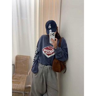 九1024韩国东大门t恤区DeVENTI-8678119浪漫秋季时装通勤百搭纯色