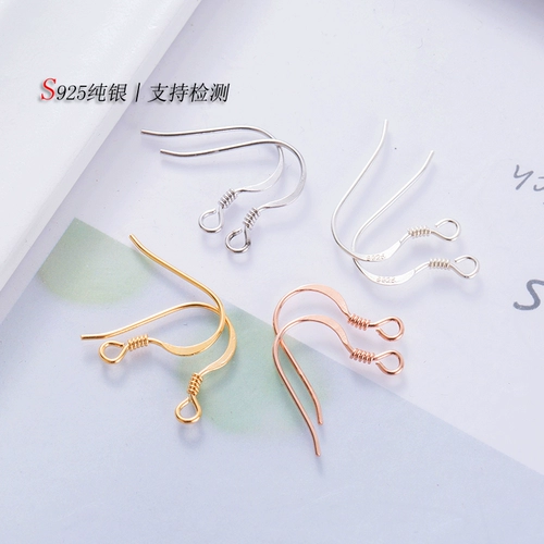 S925, серьги, аксессуары ручной работы, аксессуар, комплект, серебро 925 пробы, DIY, золото 750 пробы