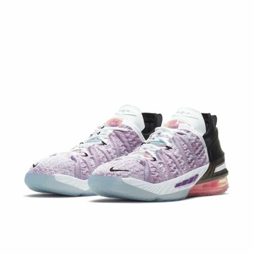 Nike Lebron 18实战球鞋男女同款淡紫黑CW2760-900湖南AL仓