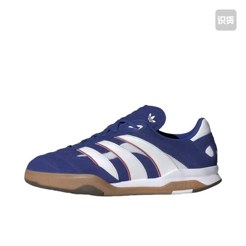 adidas 舒适防滑 耐磨透气 圆头复古休闲鞋 深蓝白IF9607福建jy仓