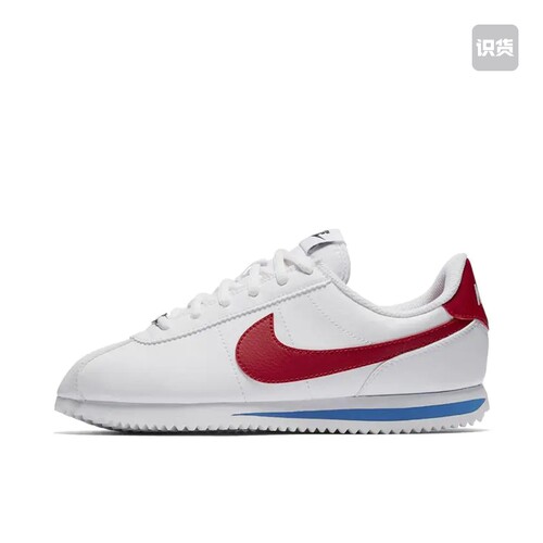 耐克Nike Cortez魔术贴皮面革舒适轻便GS/红蓝DM0950-115杭州kl仓